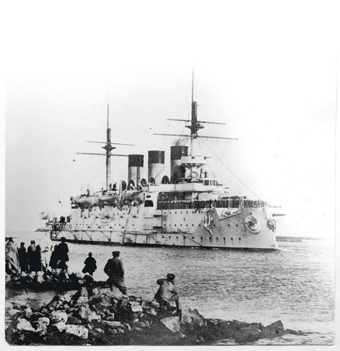 Эскадренный броненосец «Ослябя» в Средиземном море. 1903 г.
