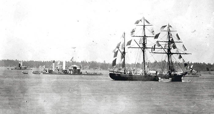 Корабли эскадры Г. И. Бутакова на Транзундском рейде
