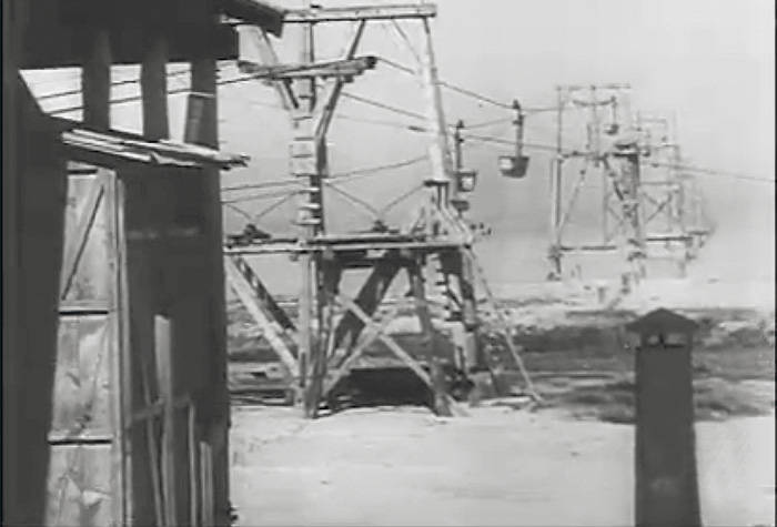 Немецкая подвесная канатная дорога через Керченский пролив. 1943 г.